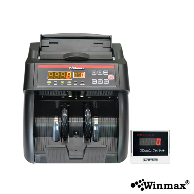 เครื่องนับเงิน พร้อมตรวจธนบัตรปลอมด้วย ฟังก์ชั่น UV และ MG รุ่น Winmax-O101
