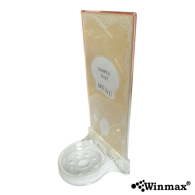 แท่นใส่ปุ่มกดเรียกคิวอะคริลิค Acrylic Menu Holder for Restaurant สีใส Winmax-K-SPW