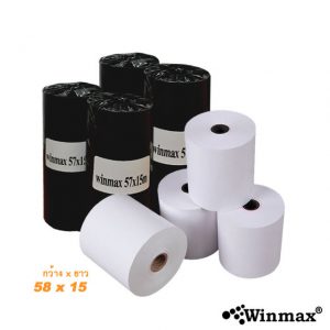 กระดาษความร้อน Thermal Paper 58 mm. ยาว 15 เมตร 10 ม้วน Winmax-P801